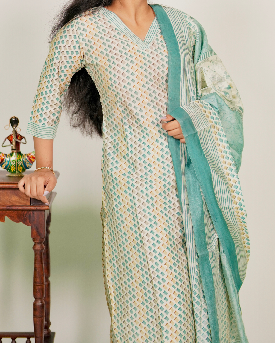 MUSLIN DUPPATTA SET