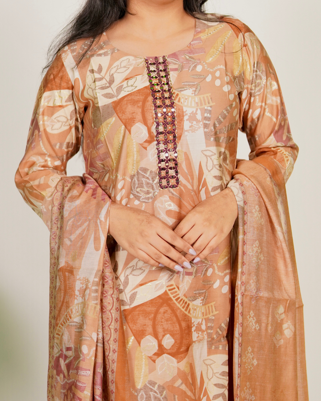 SILK DUPATTA SET