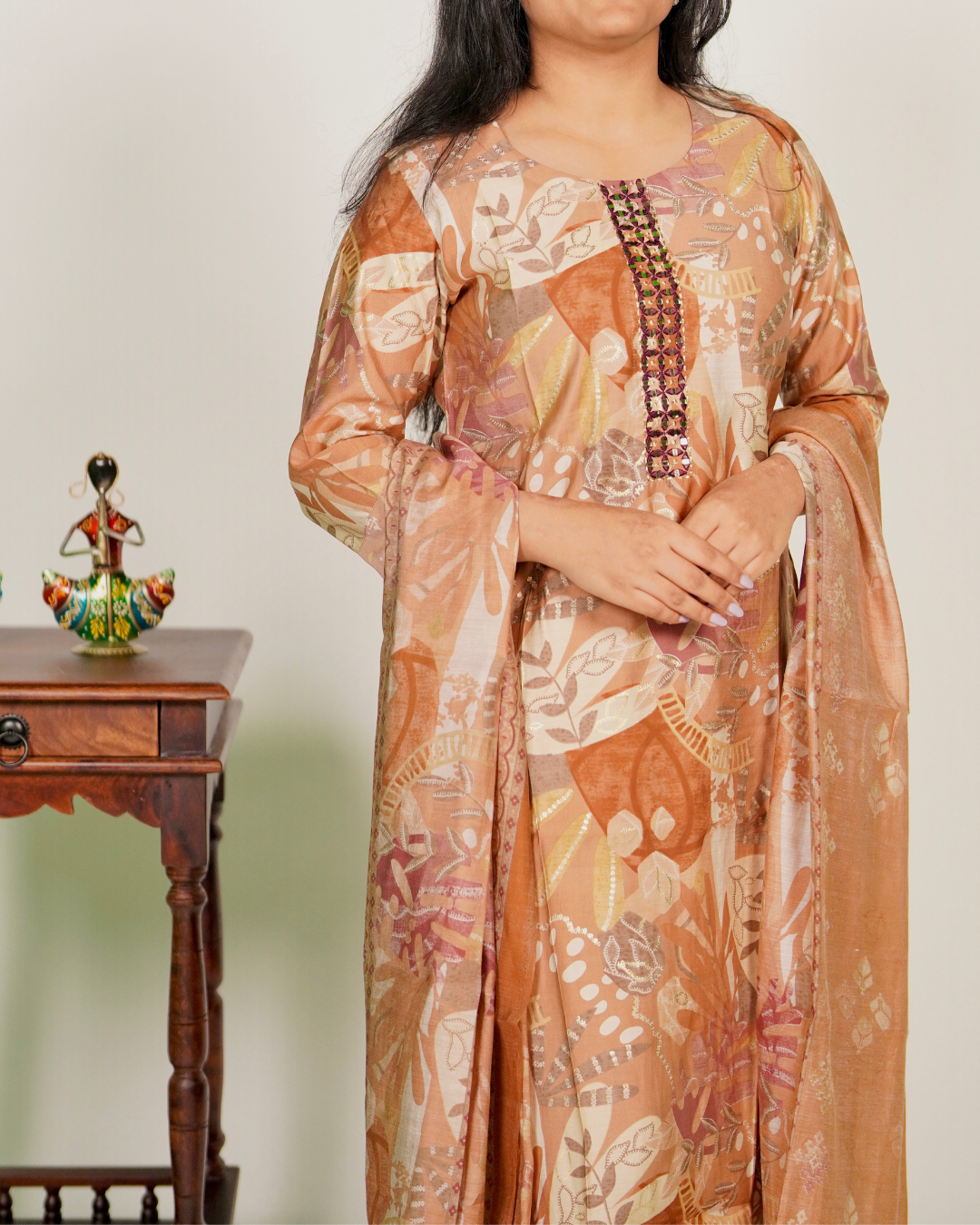 SILK DUPATTA SET